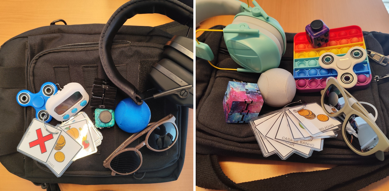 Content of sensory backpacks.